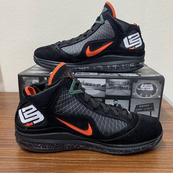 Nike LeBron 7 FAMU Florida A&M University Black Orange Green DX8554-001 Size 14 - Picture 2 of 16